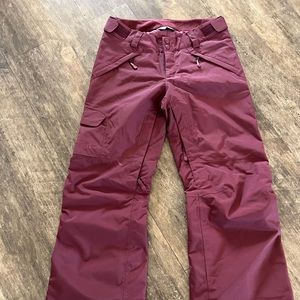 The North Face ski pants, burgundy, size small, womens